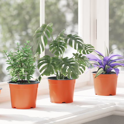 Rund Blomkruka 50 st Terracotta Ø 10 x 8 cm Plast