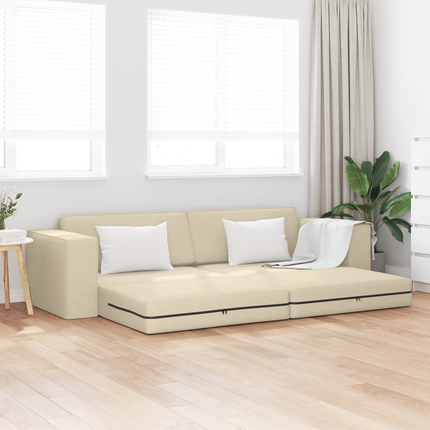 Soffsäng Kräm 245 x 78 x 77 cm tyg