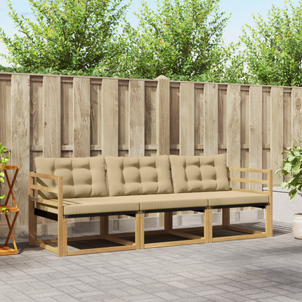 Utomhussoffset 3 st Vit och Beige