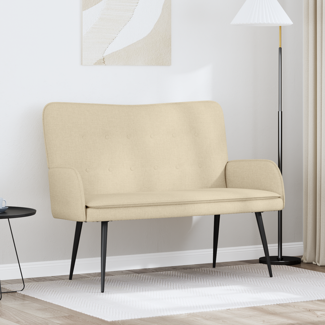 2-sits soffa Gräddvit 115 x 61 x 87 cm Tyg