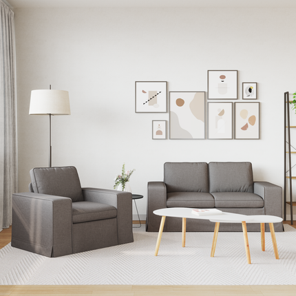 Soffset 2 st Taupe tyg