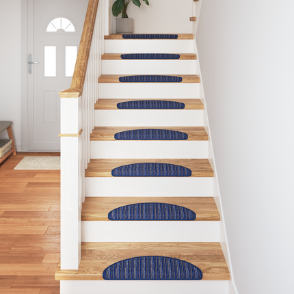 Självhäftande trappmattor 15 st 56 x 17 x 3 cm Non-Slip Blå