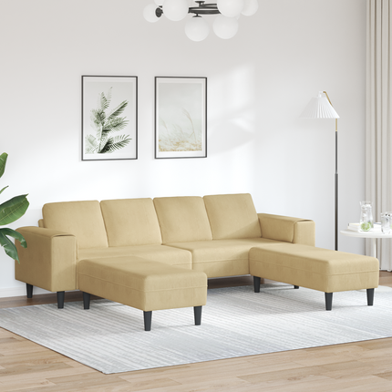Soffa Grågrön 250 x 188 x 76 cm Kordread tyg