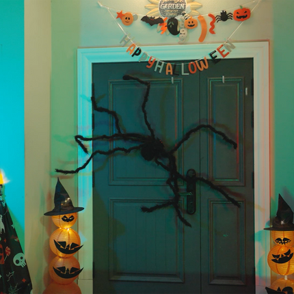 Halloween Spindel Dekoration 6 st Svart 75 cm