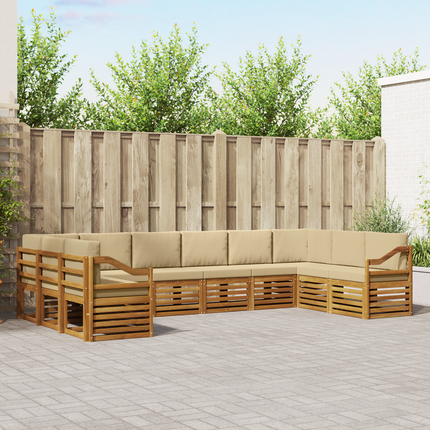 Utomhussoffset 10 st Naturlig och Beige