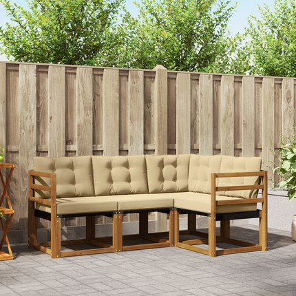Utomhussoffset 4 st Naturlig och Beige
