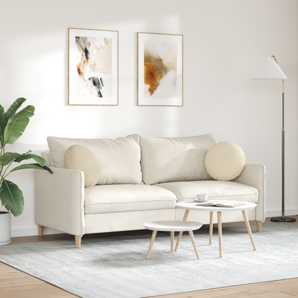 Sittkuddar 2 st tyg Kräm Ø40 x 13 cm