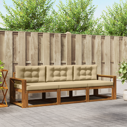 Utomhussoffset 3 st Naturlig och Beige