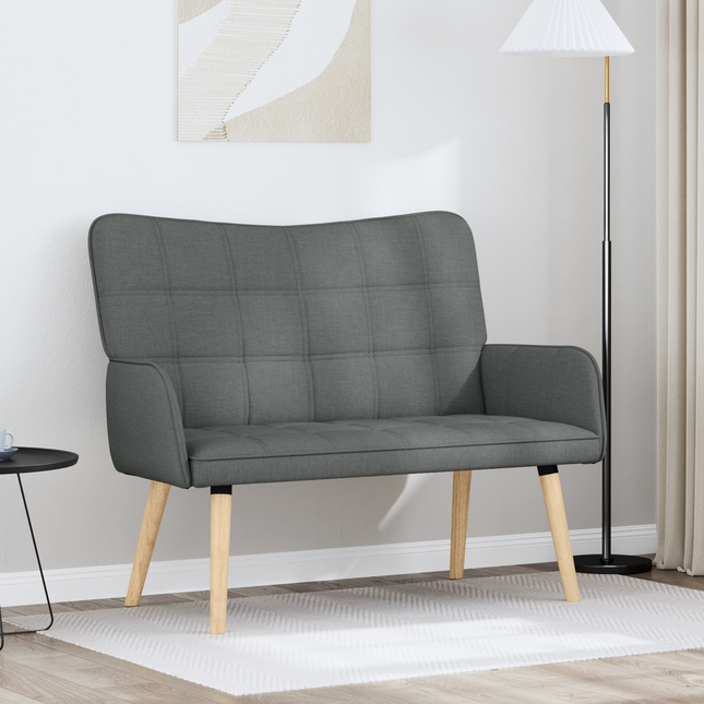 2-sits soffa Mörkgrå 115 x 61 x 87 cm Tyg