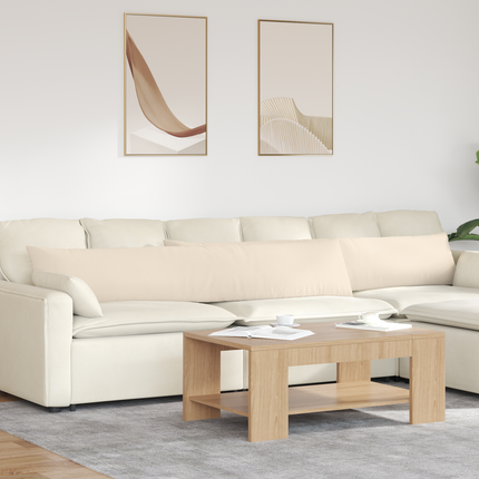 Sofakuddar 2 pcs Beige 200 x 40 cm tyg