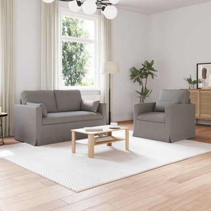 Soffset 2 st Taupe tyg