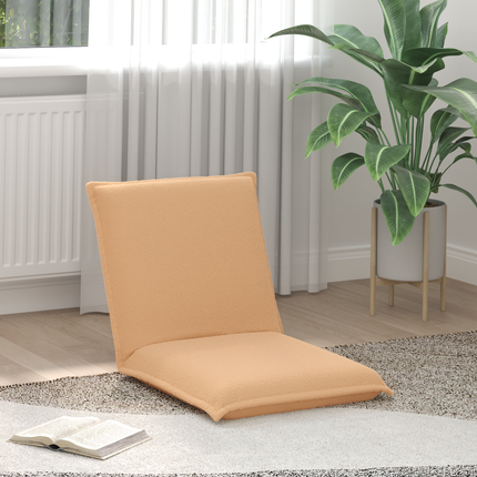 Justerbar golvstol Beige Sjöfåls tyg