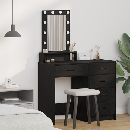 Smyckebord Svart 50 x 41 x 140 cm Konstruerat trä