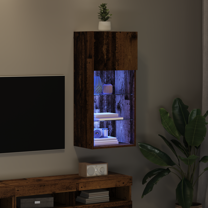 Väggmonterad TV-skåp 40,5 x 30 x 90 cm Gammalt trä