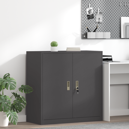 Förvaringsskåp Svart 90 x 40 x 90 cm Stål