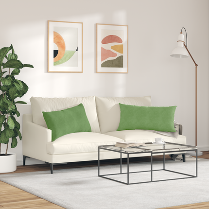 Sofakuddar 2 pcs Ljusgrön 80 x 40 cm Kordread tyg