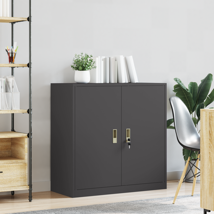 Förvaringsskåp Svart 90 x 40 x 90 cm Stål