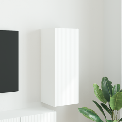 TV Vägghylla 30 x 31 x 80 cm Vit Konstruerat trä