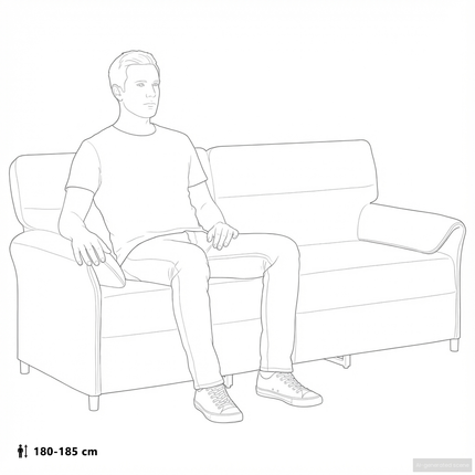 3-Sits soffa Svart 198 x 83 x 95 cm Sammet