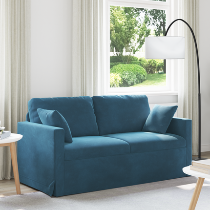 Soffa Blå 158 x 78 x 80 cm Sammet
