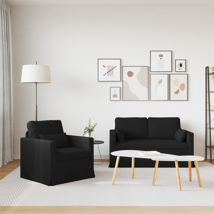 Soffset 2 st Svart tyg