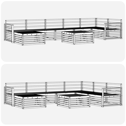 Utomhussoffset 8 st Naturfärg