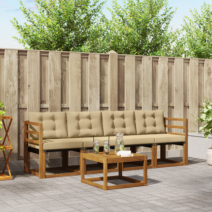 Utomhussoffset 5 st Naturlig och Beige