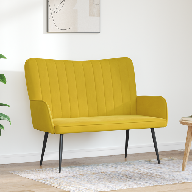 2-sits soffa Gul 115 x 61 x 87 cm Sammet