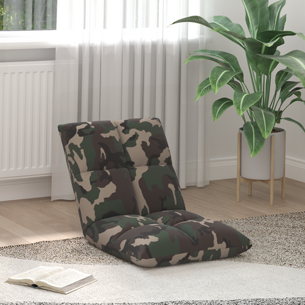 Justerbar golvstol Armégrön Tyg