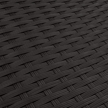 Loungegrupp för trädgården med dynor 8 delar svart konstrotting
