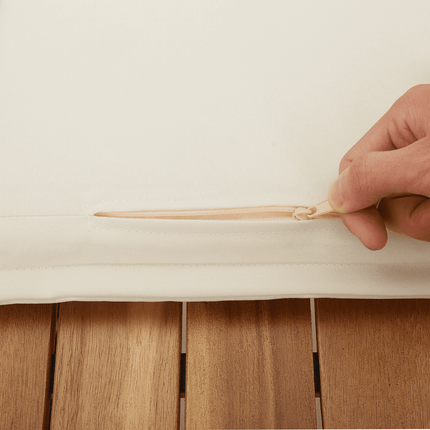 Matgrupp för trädgården med dynor 7 delar beige konstrotting