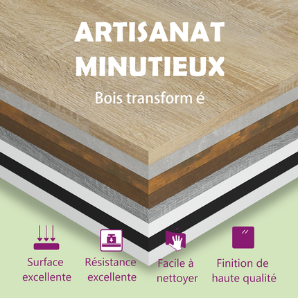 Sidobord betonggrå 80x30x80 cm konstruerat trä