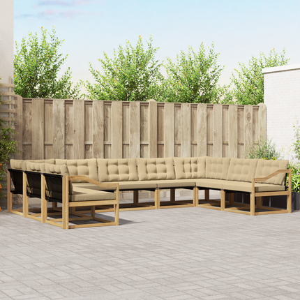 Utomhussoffset 9 st Vit och Beige