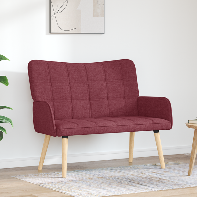 2-sits soffa Vinröd 115 x 61 x 87 cm Tyg