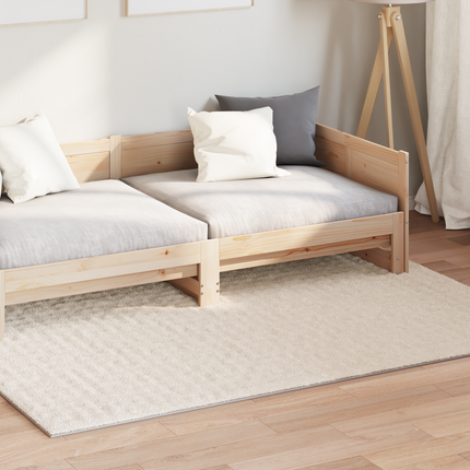 Områdesmattor Rektangulär SIROLO Beige 170 x 120 cm Polyester
