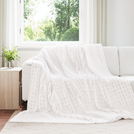 Filtar 6 st Vit 240 x 220 cm 8.63 Fleece