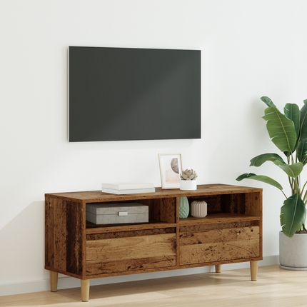 TV-skåp 100 x 34,5 x 44,5 cm Gammalt trä Konstruerat trä