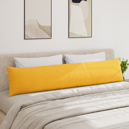 Sofakuddar 2 pcs Ljusgul 200 x 40 cm Kordread tyg
