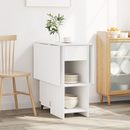 Matbord 115 x 70 x 75 cm Konstruerat trä Vit Rektangulär