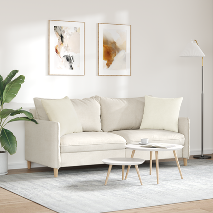 Sofakuddar 2 pcs Kräm 50 x 50 cm Kordread tyg