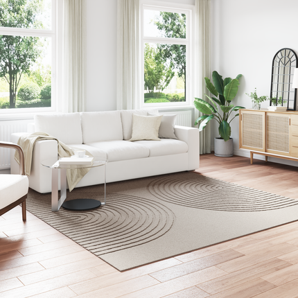 Områdesmattor Fyrkantig GALATI Beige 240 x 240 cm Polyester