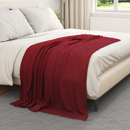 Filtar 24 st Bordeaux Röd 170 x 130 cm 7.81 Fleece