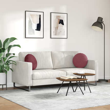Sittkuddar 2 st tyg Vinröd Ø40 x 13 cm