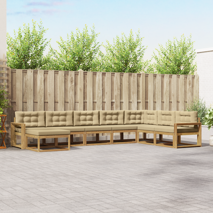 Utomhussoffset 8 st Vit och Beige