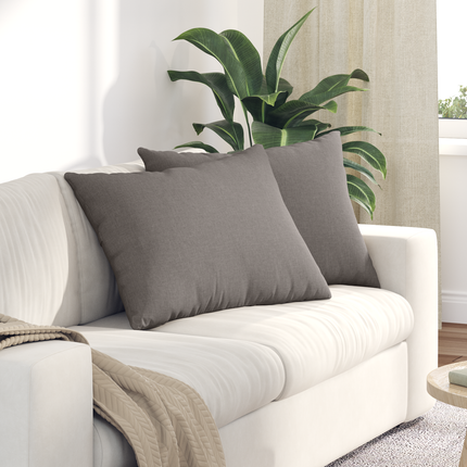 Sofakuddar 2 st tyg Taupe 70 x 50 cm