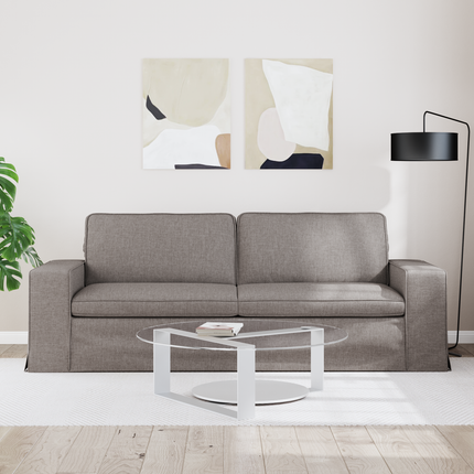 Soffa Taupe 222 x 80 x 82 cm tyg
