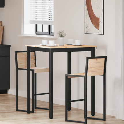 Barbord Naturfärg 80 x 80 x 105 cm Massiv furu