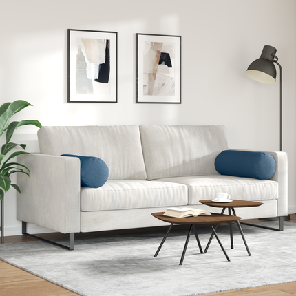 Bolsterkuddar 2 pcs Blå Ø 25 x 70 cm tyg