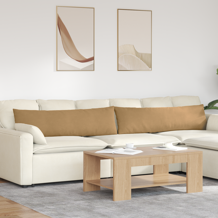 Sofakuddar 2 pcs Brun 145 x 40 cm Kordread tyg