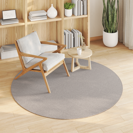 Områdesmattor Rund LUGO Kräm och Taupe Ø 120 CM Polyester